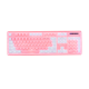Tastatura USB Xtrike KB706P gejmerska belo povrsinsko osvetljenje roze